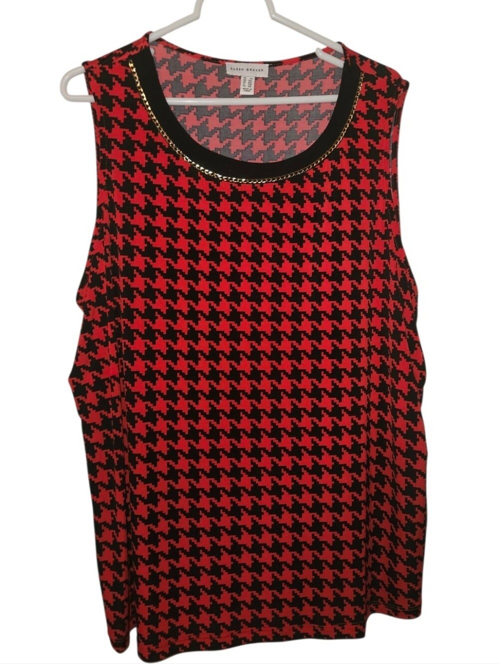 2X Susan Graver Houndstooth Tank